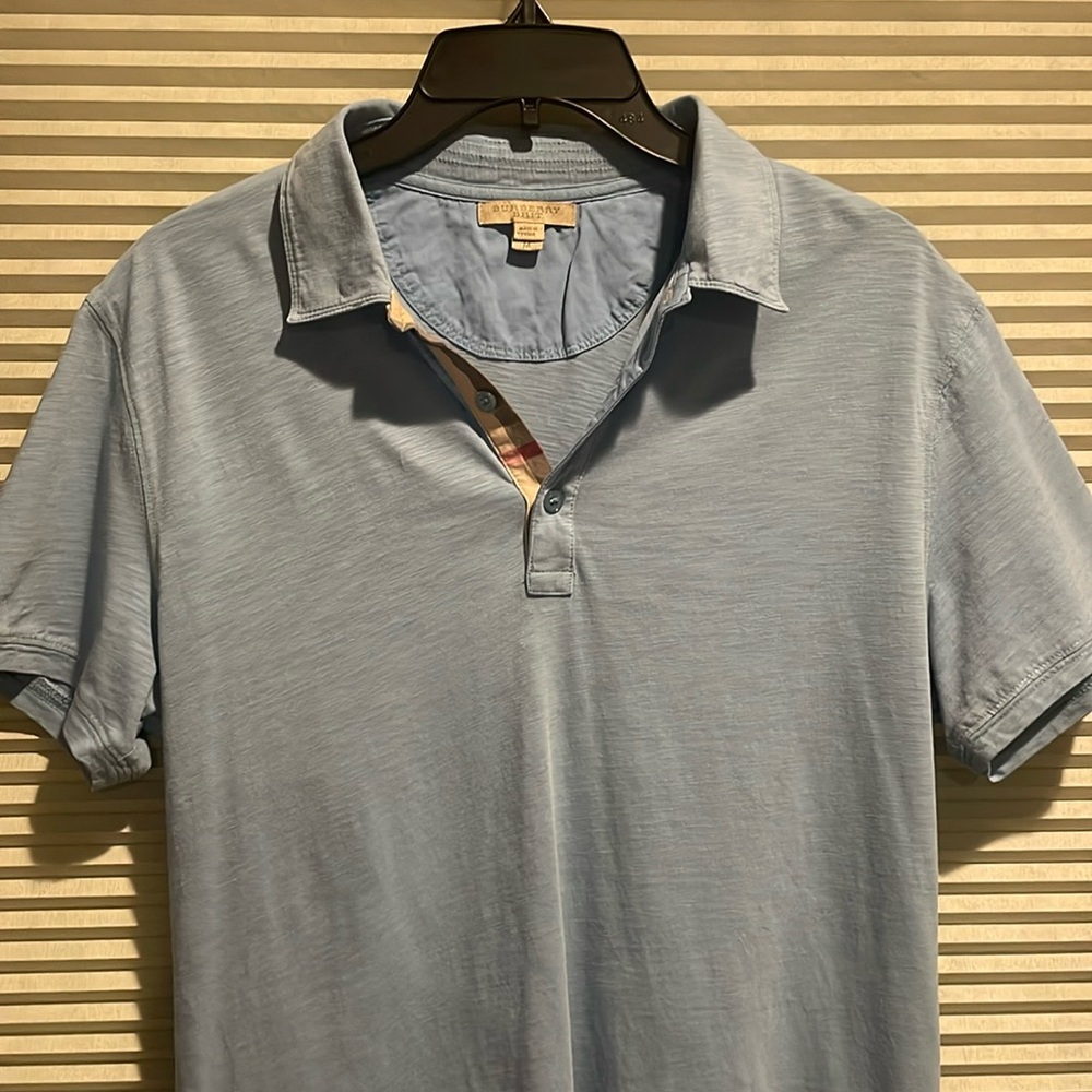 Men’s Blue Burberry Polo Size Medium